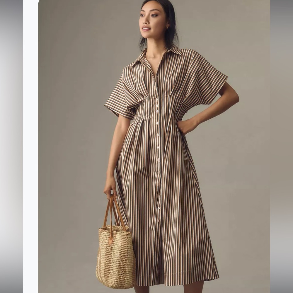 Button Front MIDI shirt dress